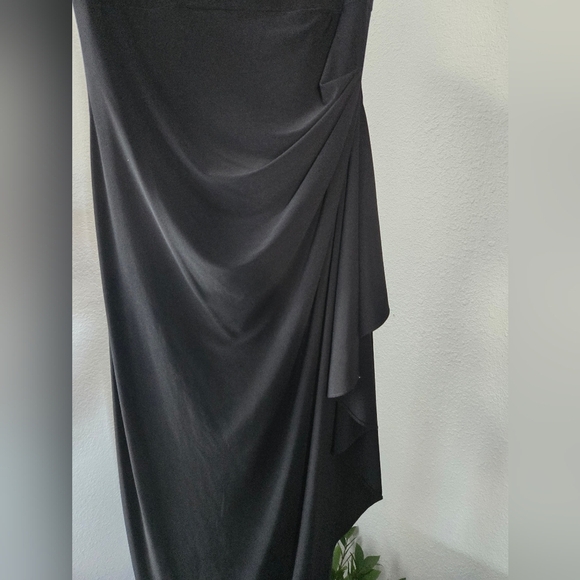 Alex Evening Womens Formal Wrap Style Dress With Crystal Shoulder In Size 4 - Picture 4 of 16